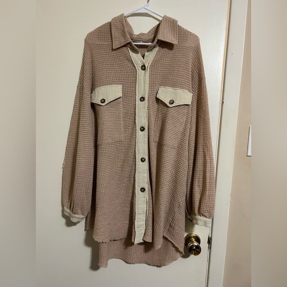 POL Waffle Knit Top